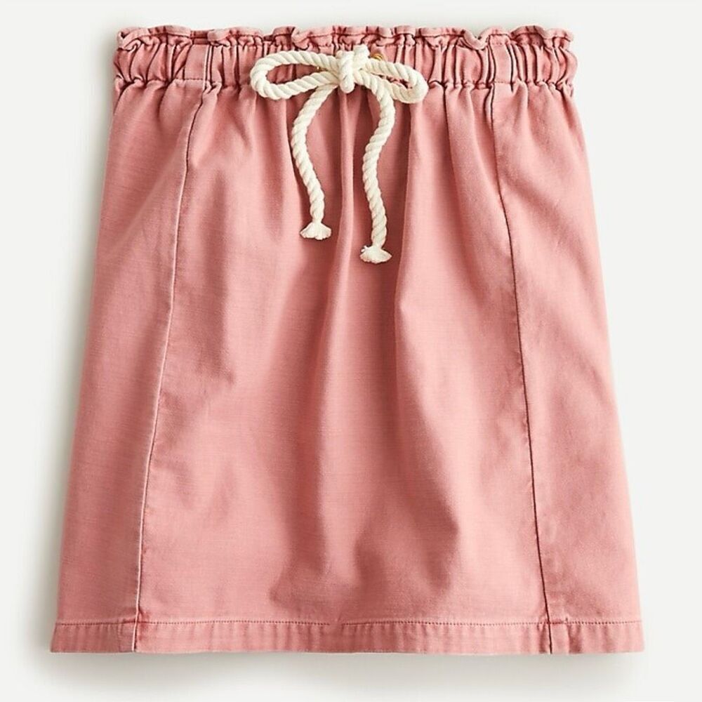 J. Crew Tie-waist pull-on skirt size Large Weathered Rose